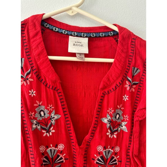 Knox Rose Red Embroidered Mini Dress - Picture 3 of 7